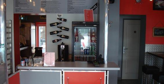 Le comptoir d’accueil de Peppers Pizzas